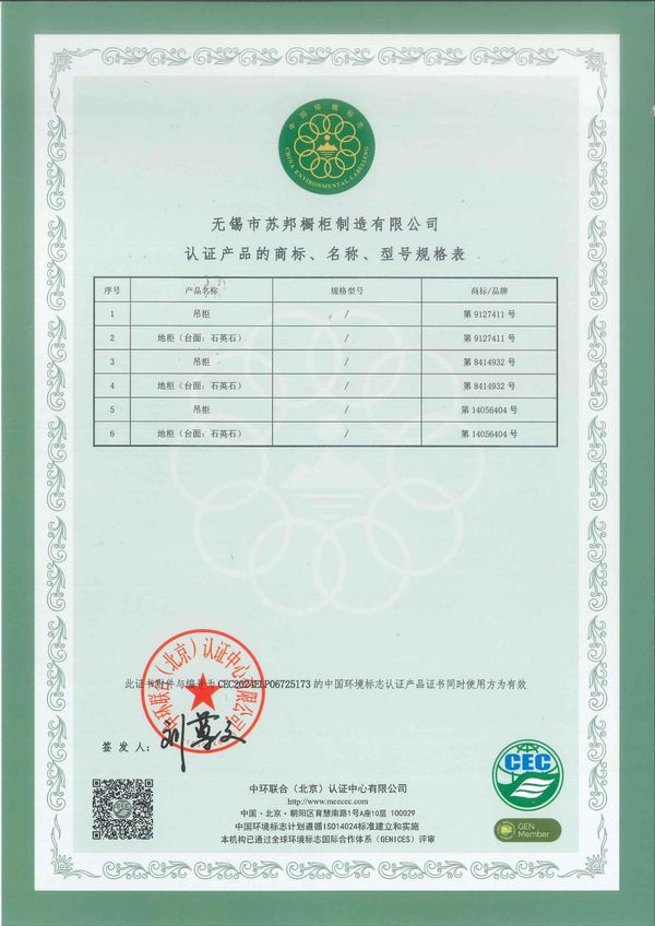 十环认证和商标注册证